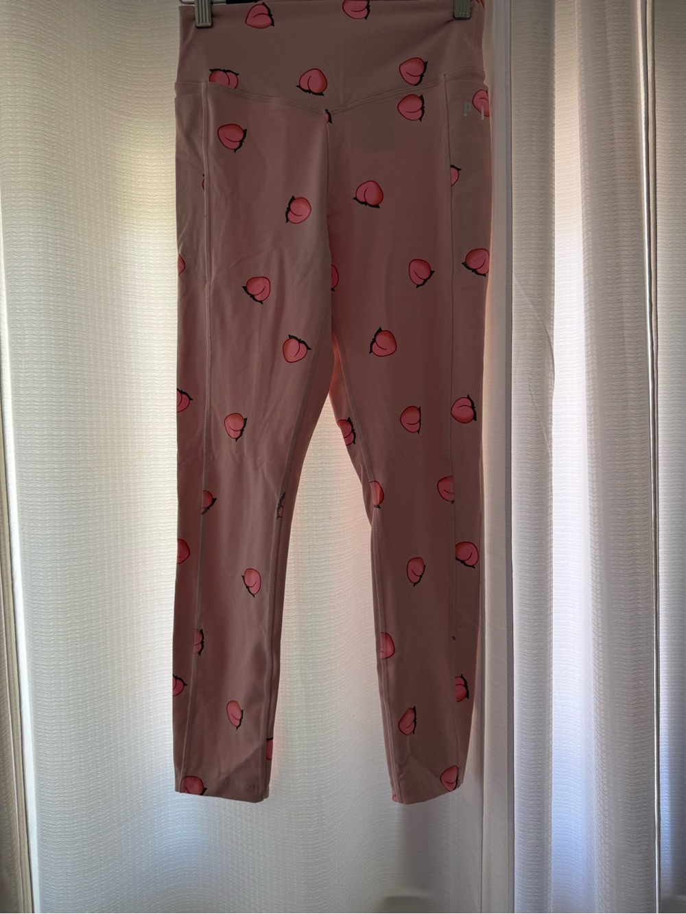 PINK Victoria's Secret Peach Print Pink Leggings small women’s peach